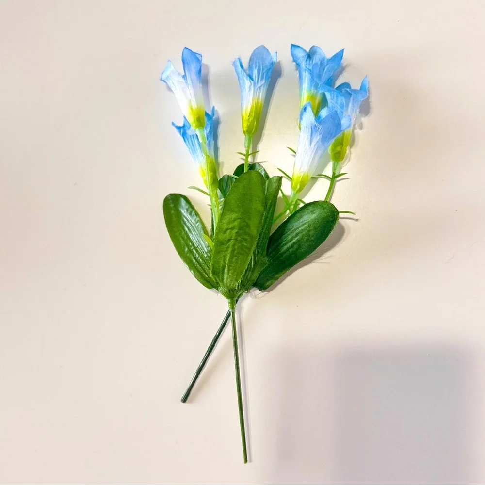 Blue Canterbury Bells Campanula Flower Picks Floral Decor Arrangement Wreath